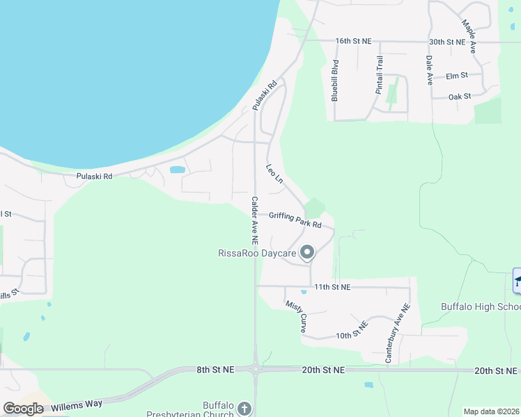 map of restaurants, bars, coffee shops, grocery stores, and more near 104 Roberts Court in Buffalo