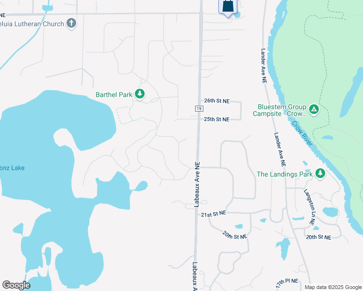 map of restaurants, bars, coffee shops, grocery stores, and more near 10929 24th Circle Northeast in Saint Michael