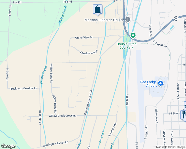 map of restaurants, bars, coffee shops, grocery stores, and more near 43 Remington Ranch Road in Red Lodge