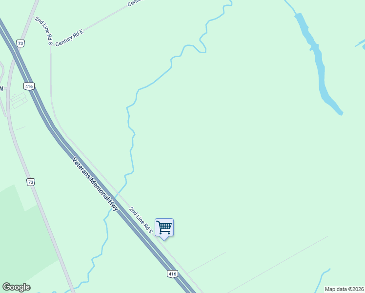 map of restaurants, bars, coffee shops, grocery stores, and more near 5815 Second Line Road South in Ottawa