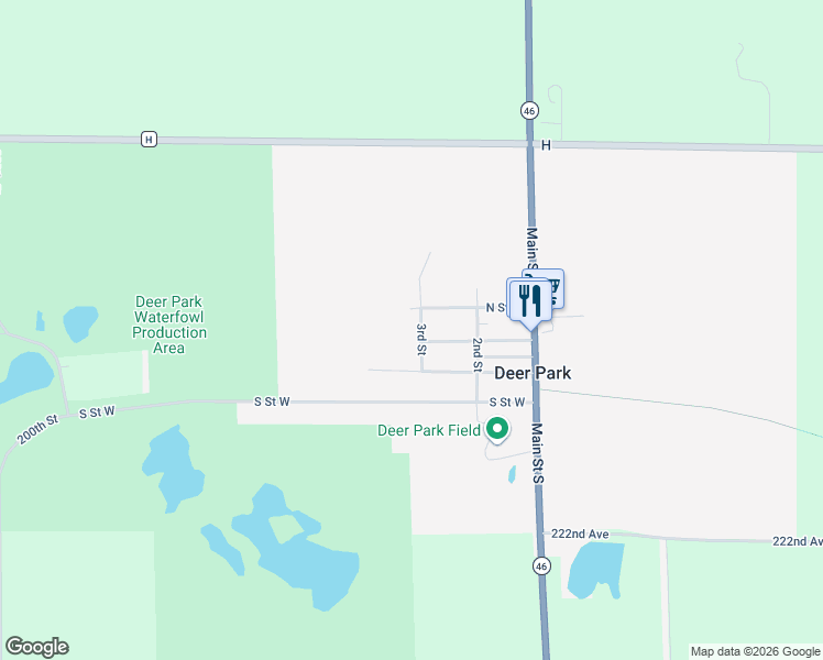 map of restaurants, bars, coffee shops, grocery stores, and more near 221 Park Street North in Deer Park