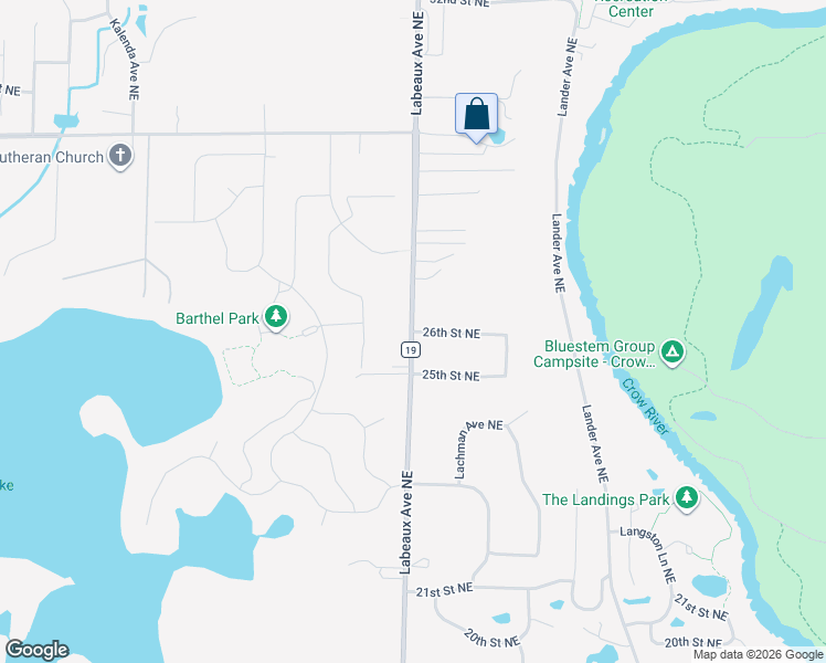 map of restaurants, bars, coffee shops, grocery stores, and more near 9208 26th Street Northeast in Saint Michael