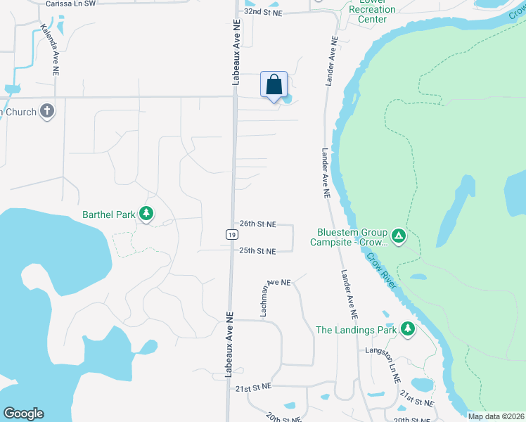 map of restaurants, bars, coffee shops, grocery stores, and more near 11090 26th Street Northeast in Saint Michael