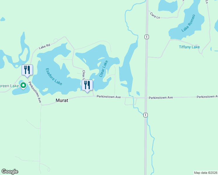 map of restaurants, bars, coffee shops, grocery stores, and more near N4431 Crappie Road in Medford