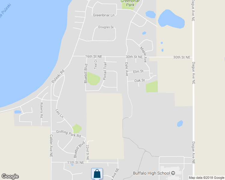 map of restaurants, bars, coffee shops, grocery stores, and more near 1608 13th Street Northeast in Buffalo