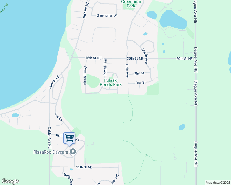 map of restaurants, bars, coffee shops, grocery stores, and more near 1608 13th Street Northeast in Buffalo