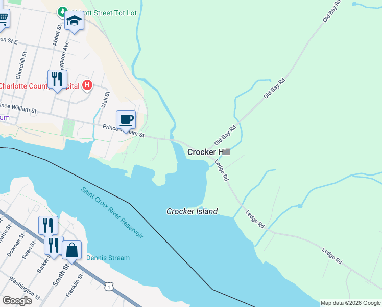 map of restaurants, bars, coffee shops, grocery stores, and more near 169 Ledge Road in Dufferin