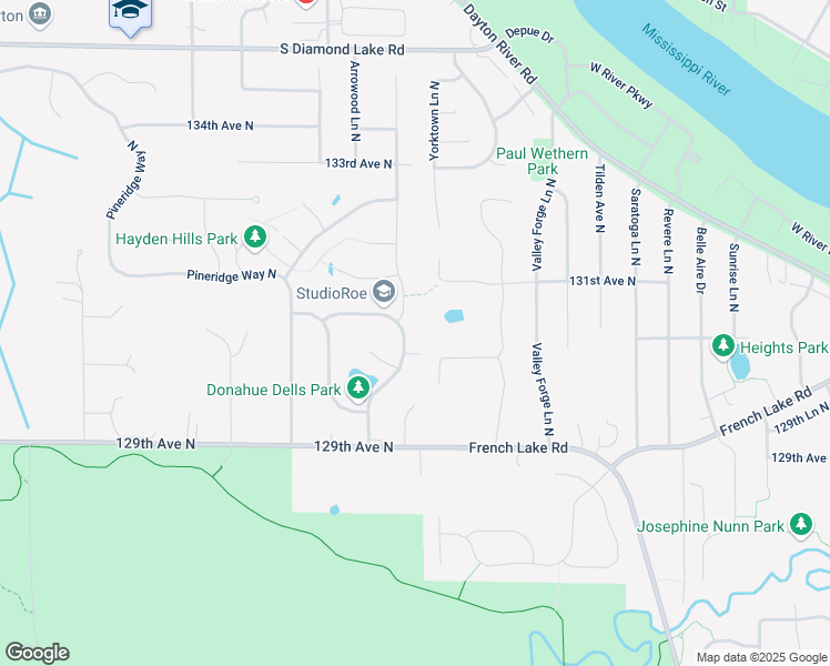 map of restaurants, bars, coffee shops, grocery stores, and more near 11200 Arrowood Circle North in Dayton