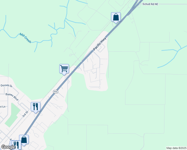 map of restaurants, bars, coffee shops, grocery stores, and more near 13110 Blackberry Ln in Hubbard