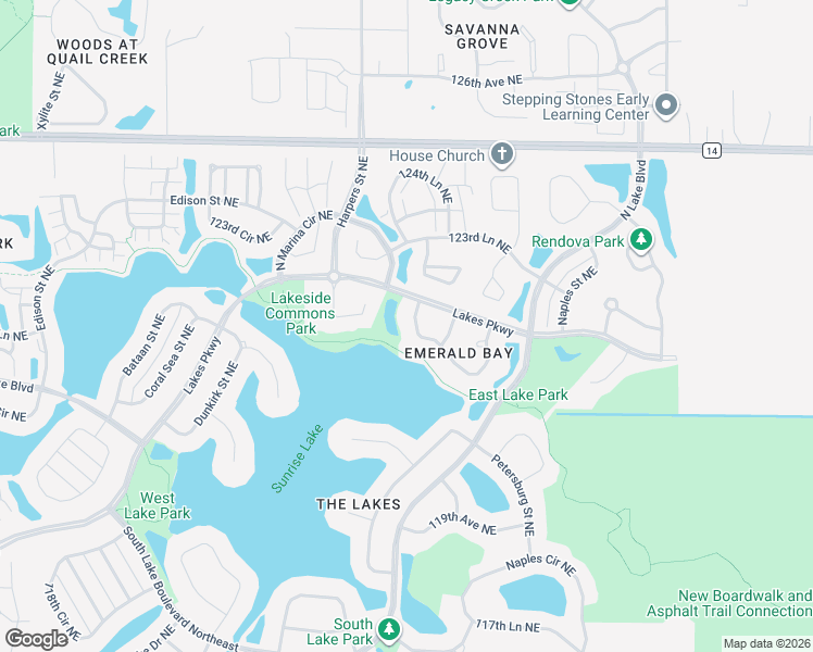 map of restaurants, bars, coffee shops, grocery stores, and more near 3224 122nd Avenue Northeast in Blaine