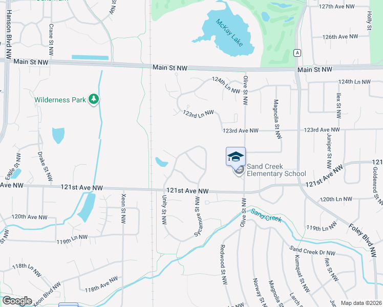 map of restaurants, bars, coffee shops, grocery stores, and more near 977 122nd Lane Northwest in Minneapolis