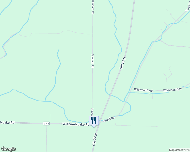 map of restaurants, bars, coffee shops, grocery stores, and more near 11399 Dunham Road in Vanderbilt