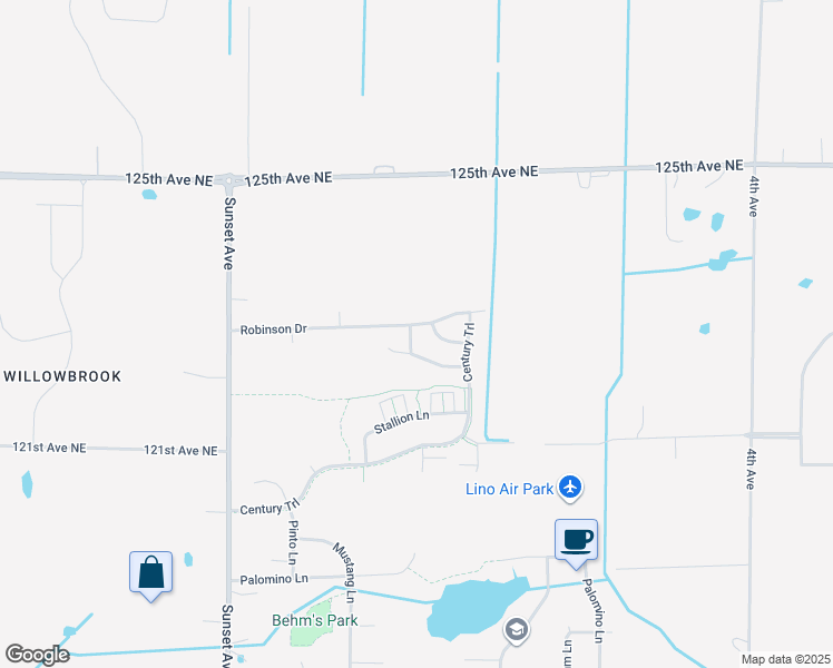 map of restaurants, bars, coffee shops, grocery stores, and more near 7888 Gotland Lane in Lino Lakes