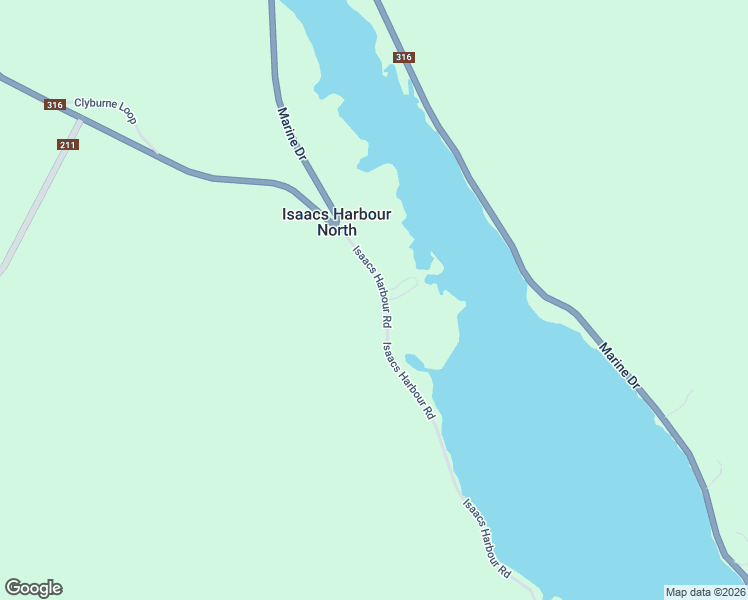 map of restaurants, bars, coffee shops, grocery stores, and more near 56 Isaacs Harbour Road in Goldboro