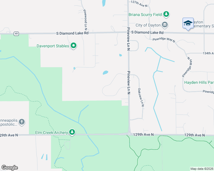 map of restaurants, bars, coffee shops, grocery stores, and more near 13140 Granstrom Circle in Dayton