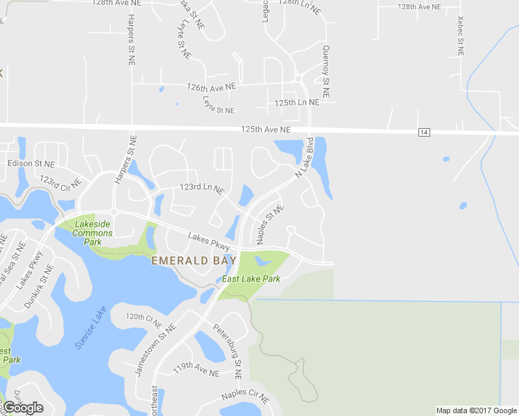 map of restaurants, bars, coffee shops, grocery stores, and more near 12321 North Lake Boulevard in Blaine