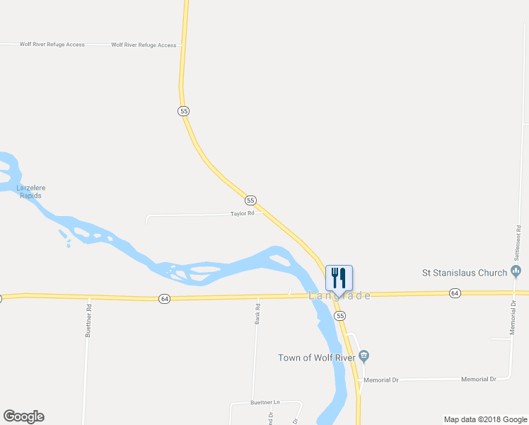 map of restaurants, bars, coffee shops, grocery stores, and more near Highway 55 in White Lake
