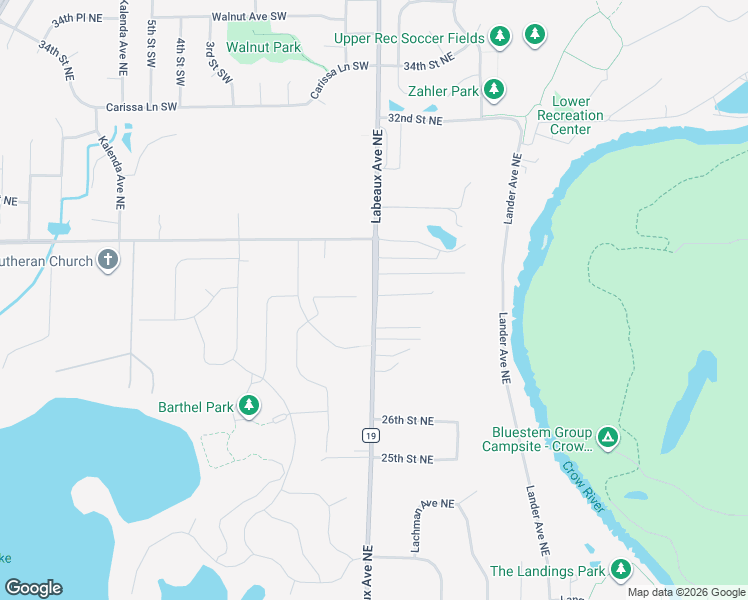 map of restaurants, bars, coffee shops, grocery stores, and more near 2731 Labeaux Avenue Northeast in Saint Michael