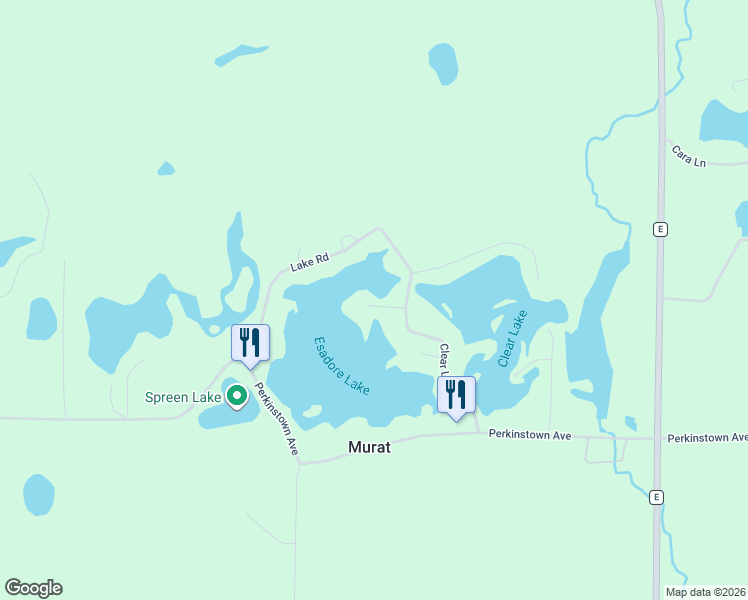 map of restaurants, bars, coffee shops, grocery stores, and more near W7857 Bass Road in Medford