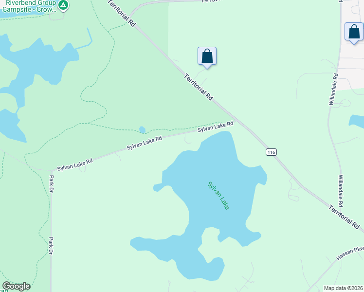 map of restaurants, bars, coffee shops, grocery stores, and more near 26275 Sylvan Lake Parkway in Rogers