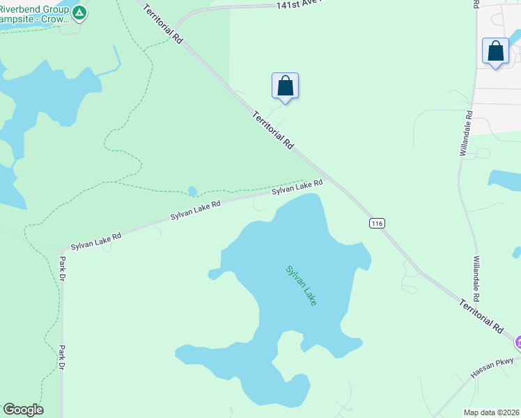 map of restaurants, bars, coffee shops, grocery stores, and more near 26275 Sylvan Lake Parkway in Rogers