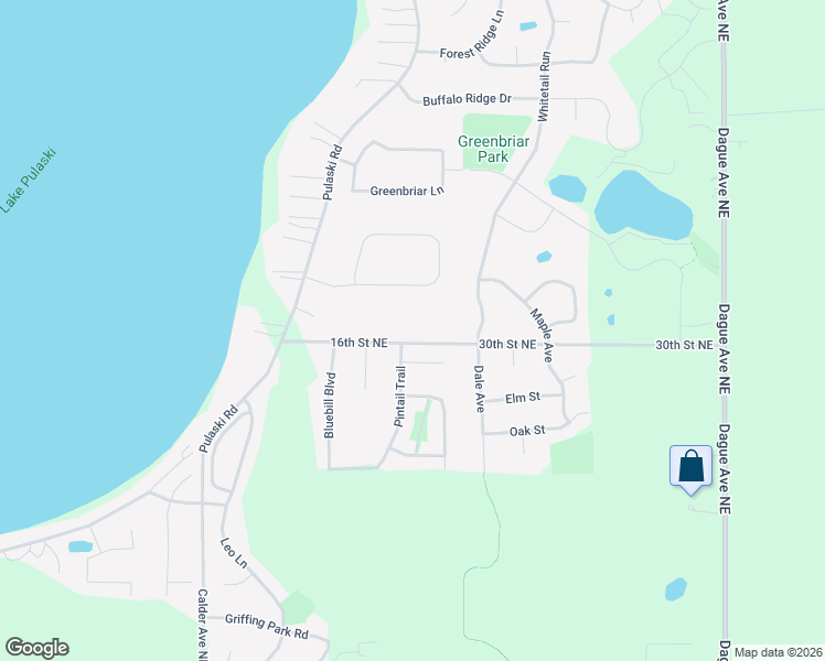 map of restaurants, bars, coffee shops, grocery stores, and more near 1611 16th Street Northeast in Buffalo