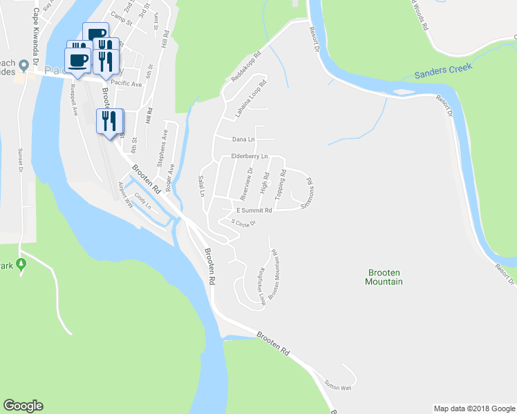 map of restaurants, bars, coffee shops, grocery stores, and more near 35620 High Road in Cloverdale