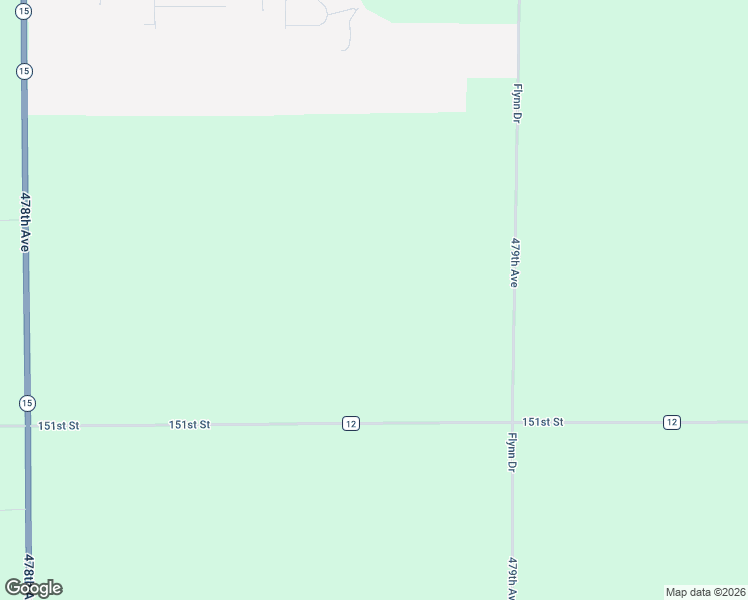 map of restaurants, bars, coffee shops, grocery stores, and more near 15073 Flynn Drive in Milbank