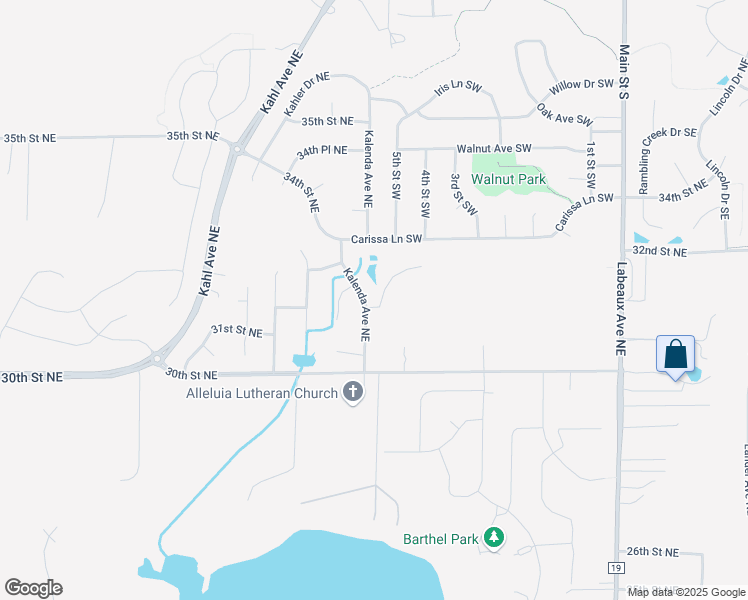 map of restaurants, bars, coffee shops, grocery stores, and more near 3166 Kalenda Avenue Northeast in Saint Michael