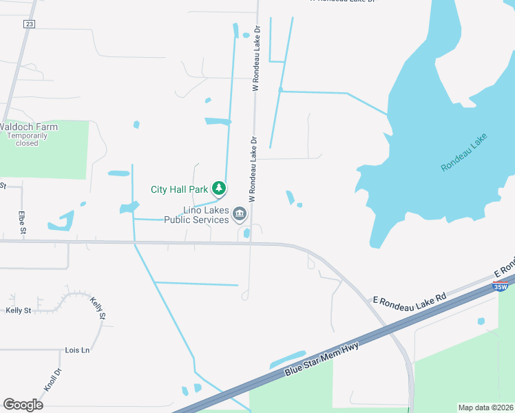 map of restaurants, bars, coffee shops, grocery stores, and more near 8034 West Rondeau Lake Drive in Forest Lake