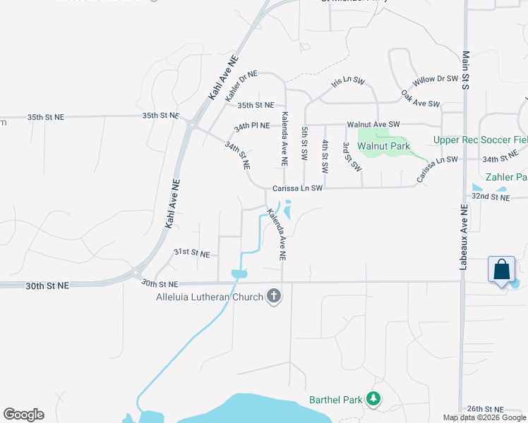 map of restaurants, bars, coffee shops, grocery stores, and more near 3160 Kalberg Court Northeast in Saint Michael
