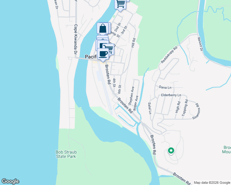 map of restaurants, bars, coffee shops, grocery stores, and more near 35370 6th Street in Cloverdale