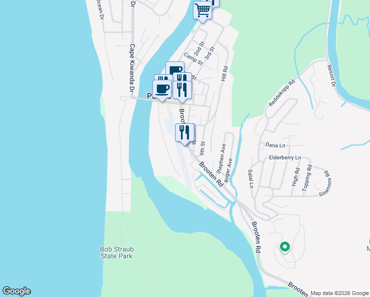 map of restaurants, bars, coffee shops, grocery stores, and more near 35280 Brooten Road in Cloverdale