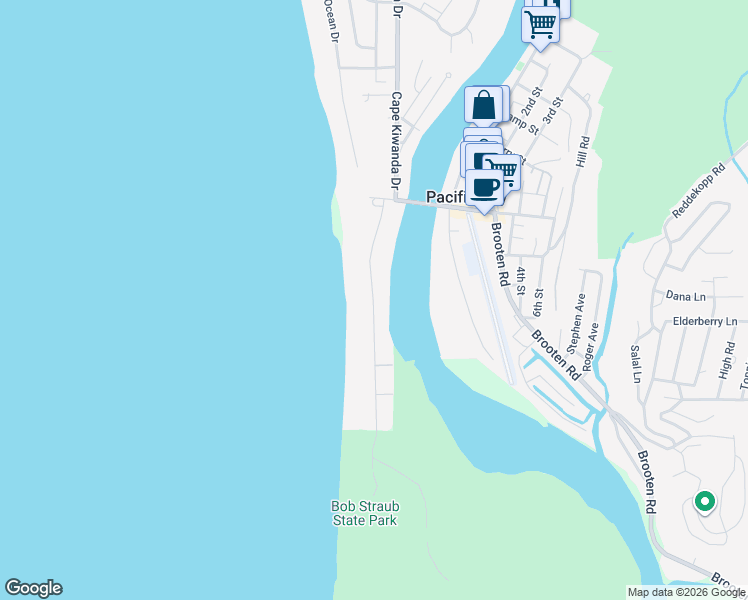 map of restaurants, bars, coffee shops, grocery stores, and more near 25703 Sunset Drive in Cloverdale