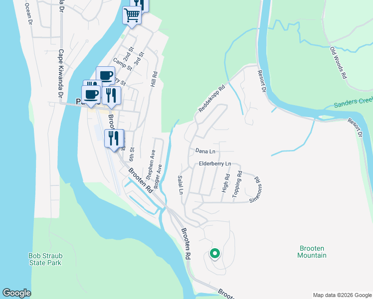 map of restaurants, bars, coffee shops, grocery stores, and more near 35400 Salal Lane in Cloverdale