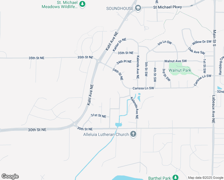 map of restaurants, bars, coffee shops, grocery stores, and more near 3251 KAHLEN Avenue in Saint Michael