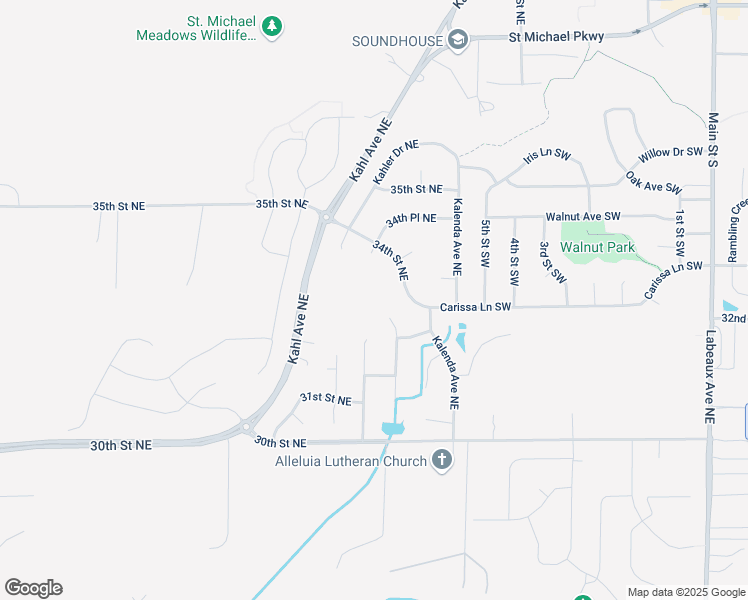 map of restaurants, bars, coffee shops, grocery stores, and more near 3251 KAHLEN Avenue in Saint Michael