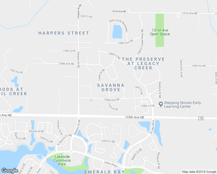 map of restaurants, bars, coffee shops, grocery stores, and more near 12625 Leyte Street Northeast in Blaine