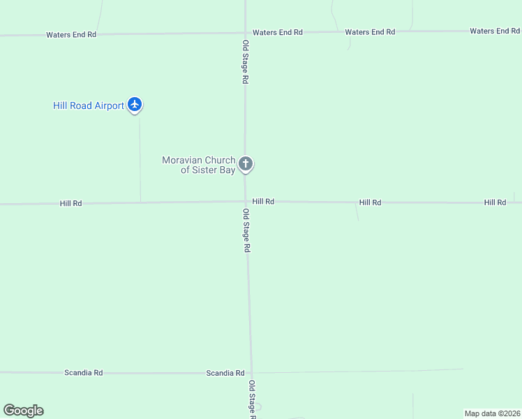 map of restaurants, bars, coffee shops, grocery stores, and more near 1889 Hill Road in Sister Bay