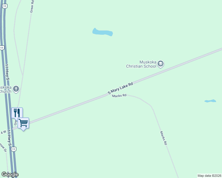 map of restaurants, bars, coffee shops, grocery stores, and more near 244 South Mary Lake Road in Huntsville