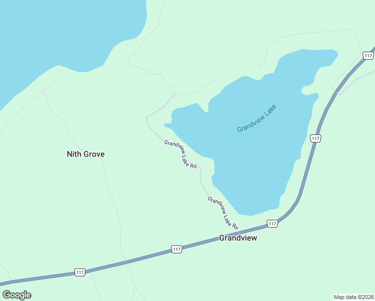 map of restaurants, bars, coffee shops, grocery stores, and more near 1074 Grandview Lake Road in Baysville