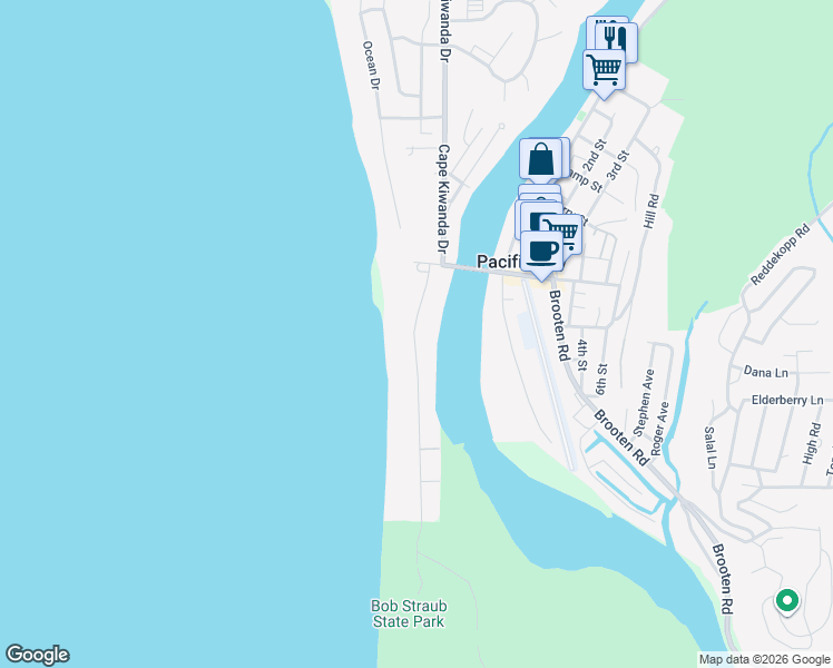 map of restaurants, bars, coffee shops, grocery stores, and more near 35160 Sunset Drive in Cloverdale