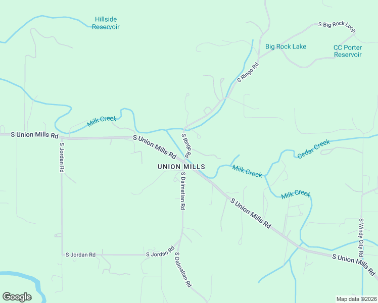 map of restaurants, bars, coffee shops, grocery stores, and more near South Ringo Road in Mulino