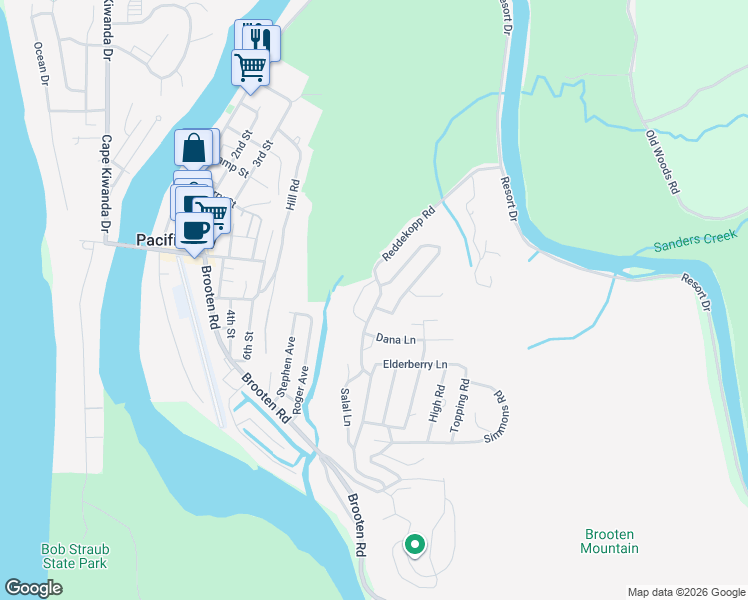 map of restaurants, bars, coffee shops, grocery stores, and more near 34755 Lahaina Loop Road in Cloverdale