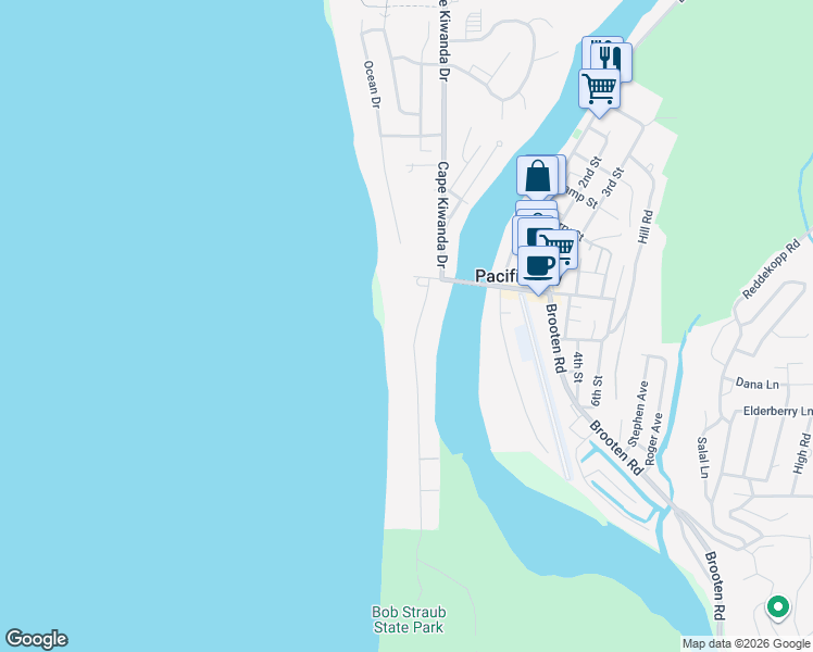 map of restaurants, bars, coffee shops, grocery stores, and more near 35160 Sunset Drive in Cloverdale