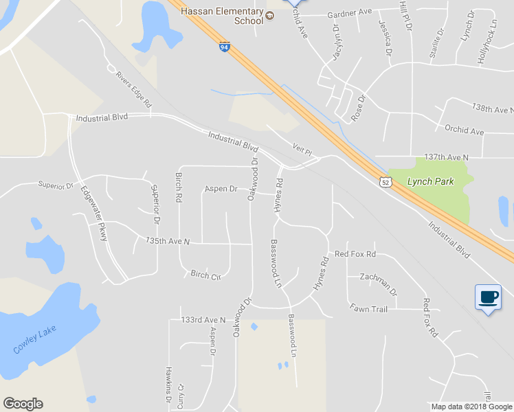 map of restaurants, bars, coffee shops, grocery stores, and more near 13578 Oakwood Drive in Rogers