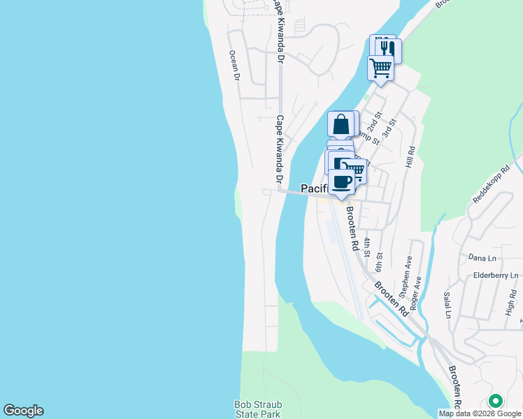 map of restaurants, bars, coffee shops, grocery stores, and more near 35100 Sunset Drive in Cloverdale