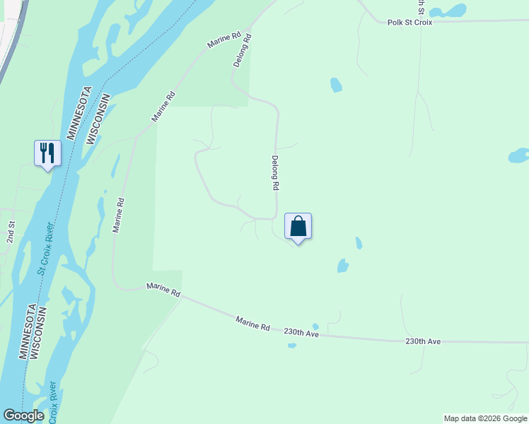 map of restaurants, bars, coffee shops, grocery stores, and more near 2340 Delong Road in Osceola