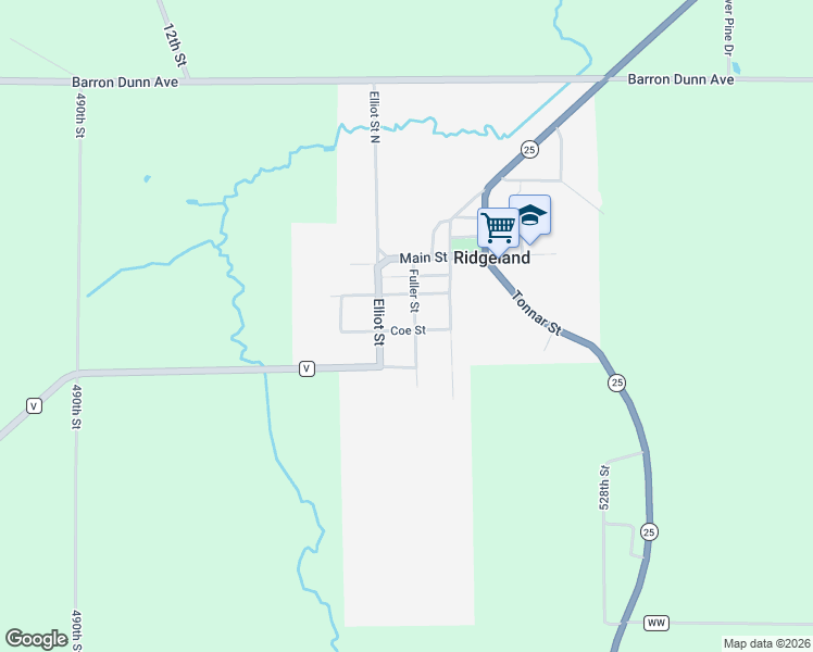 map of restaurants, bars, coffee shops, grocery stores, and more near 315 Fuller Street in Ridgeland