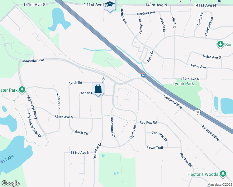 map of restaurants, bars, coffee shops, grocery stores, and more near 13651 Hynes Road in Rogers